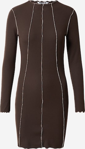 NEON & NYLON Dress in Brown: front