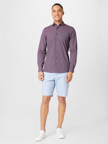 OLYMP Klasický střih Košile – fialová