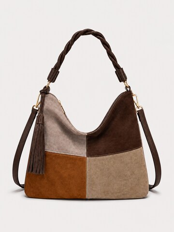 COLLEZIONE ALESSANDRO Shoulder Bag 'Patchwork' in Brown