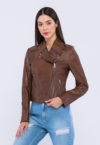 Giorgio di Mare Between-season jacket in Brown: front