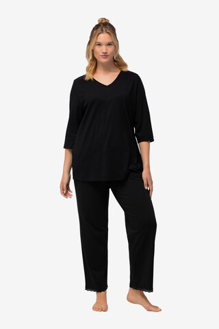 Ulla Popken Pajama in Black: front