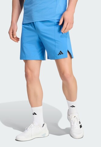 ADIDAS PERFORMANCE Regular Sportbroek 'Designed for Training Workout' in Blauw: voorkant