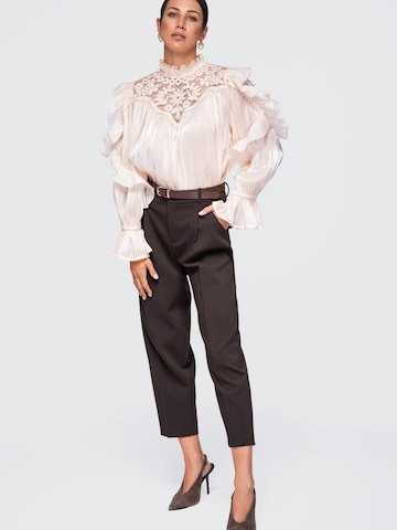 Ombre Blouse in Beige