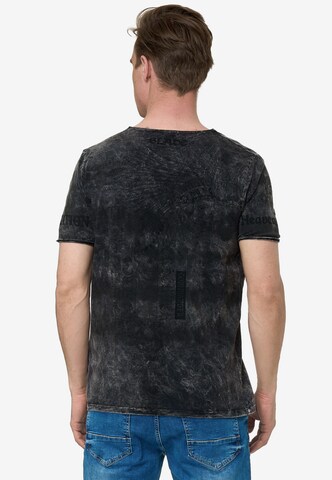 Rusty Neal T-Shirt in Batik Optik in Grau