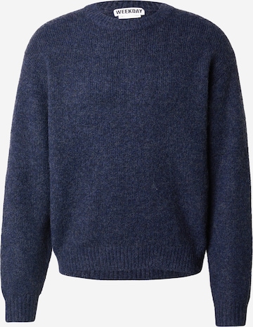WEEKDAY Tröja 'Emilio' i blå: framsida