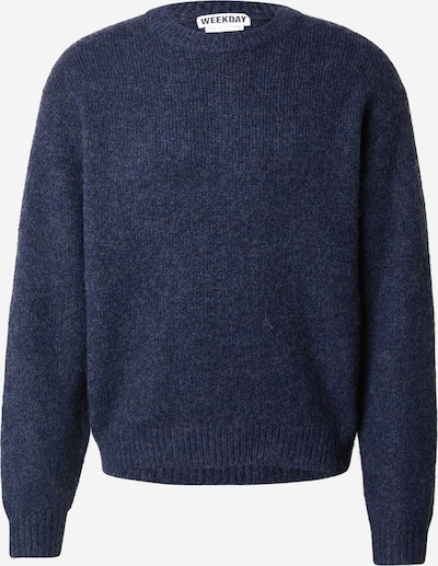 WEEKDAY Neulepaita 'Emilio' värissä yönsininen, Tuotenäkymä