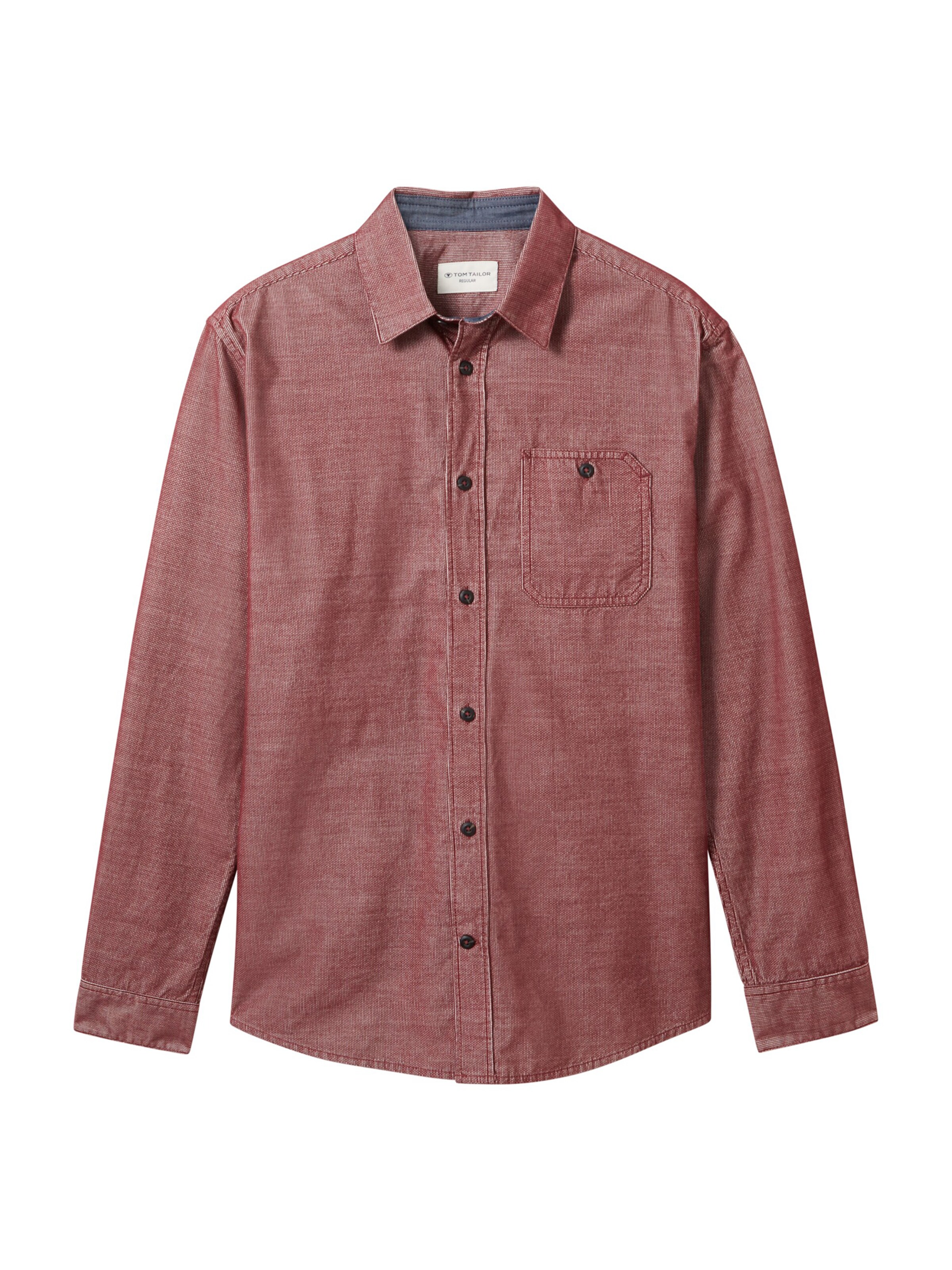 TOM TAILOR Regular Fit Hemd in Rot: Vorderseite