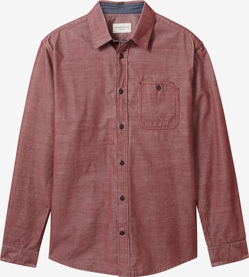 Regular fit Camicia di TOM TAILOR in rosso: frontale