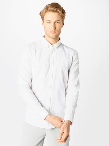 Lindbergh Slim fit Button Up Shirt in White: front