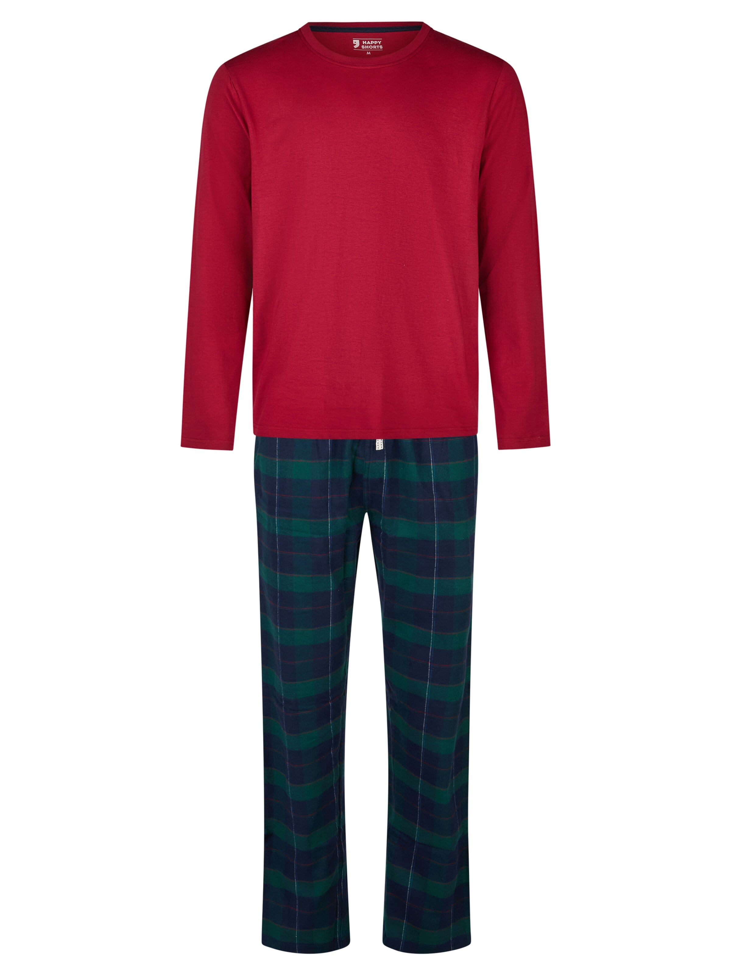 Happy Shorts Long Pajamas 'Christmas Giftbox' in Red: front