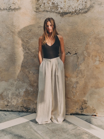 The Set Wide Leg Hose in Blau