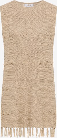 usha FESTIVAL Knitted dress in Beige: front