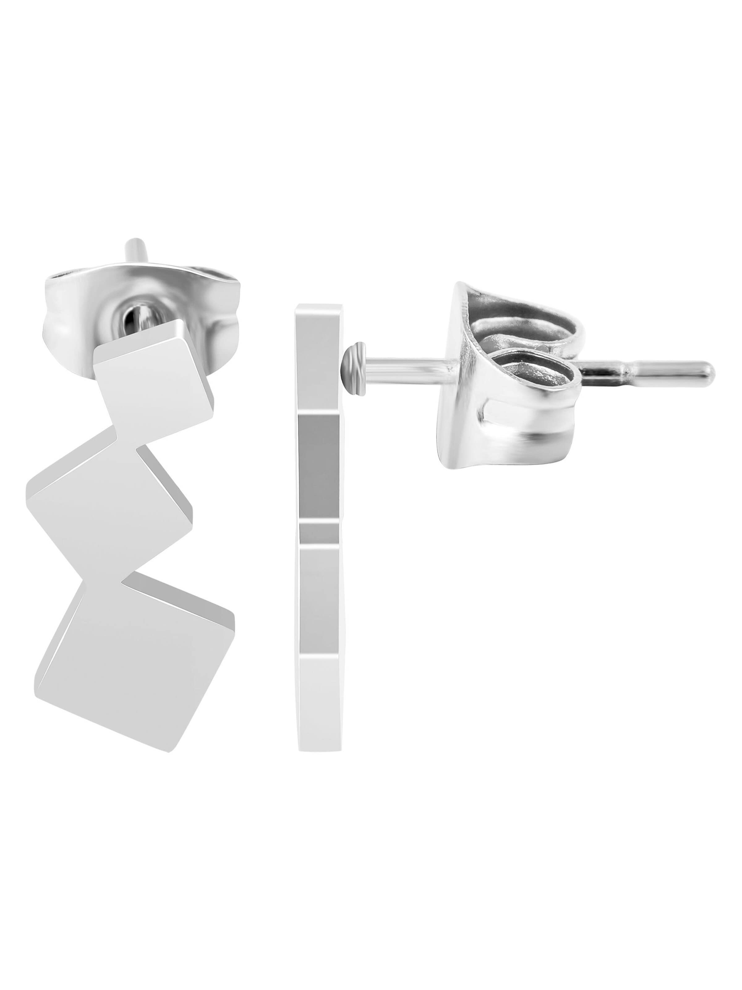 Akzent Earrings 'Petja, langlebig' in Silver