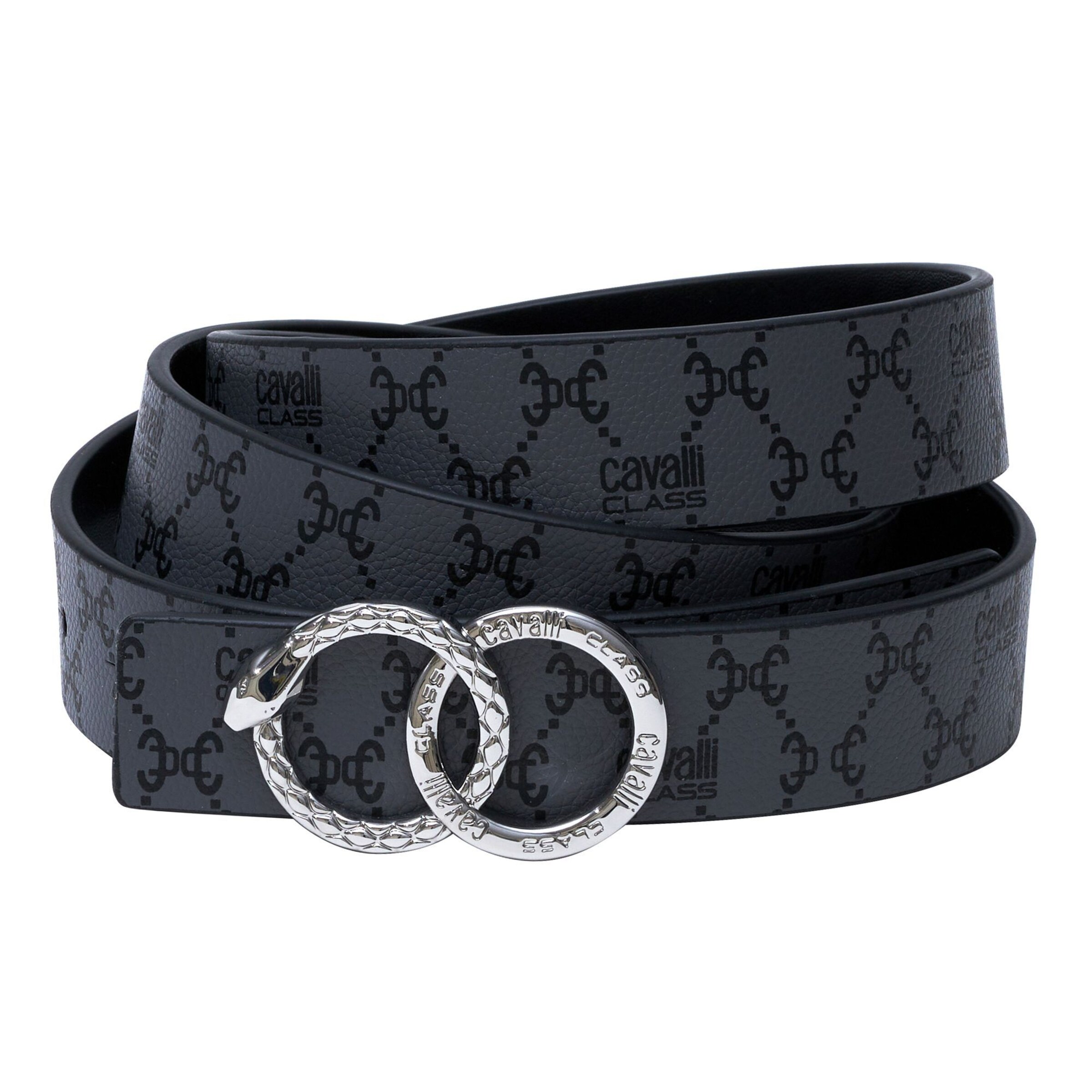 Cintura di Cavalli Class in nero: frontale