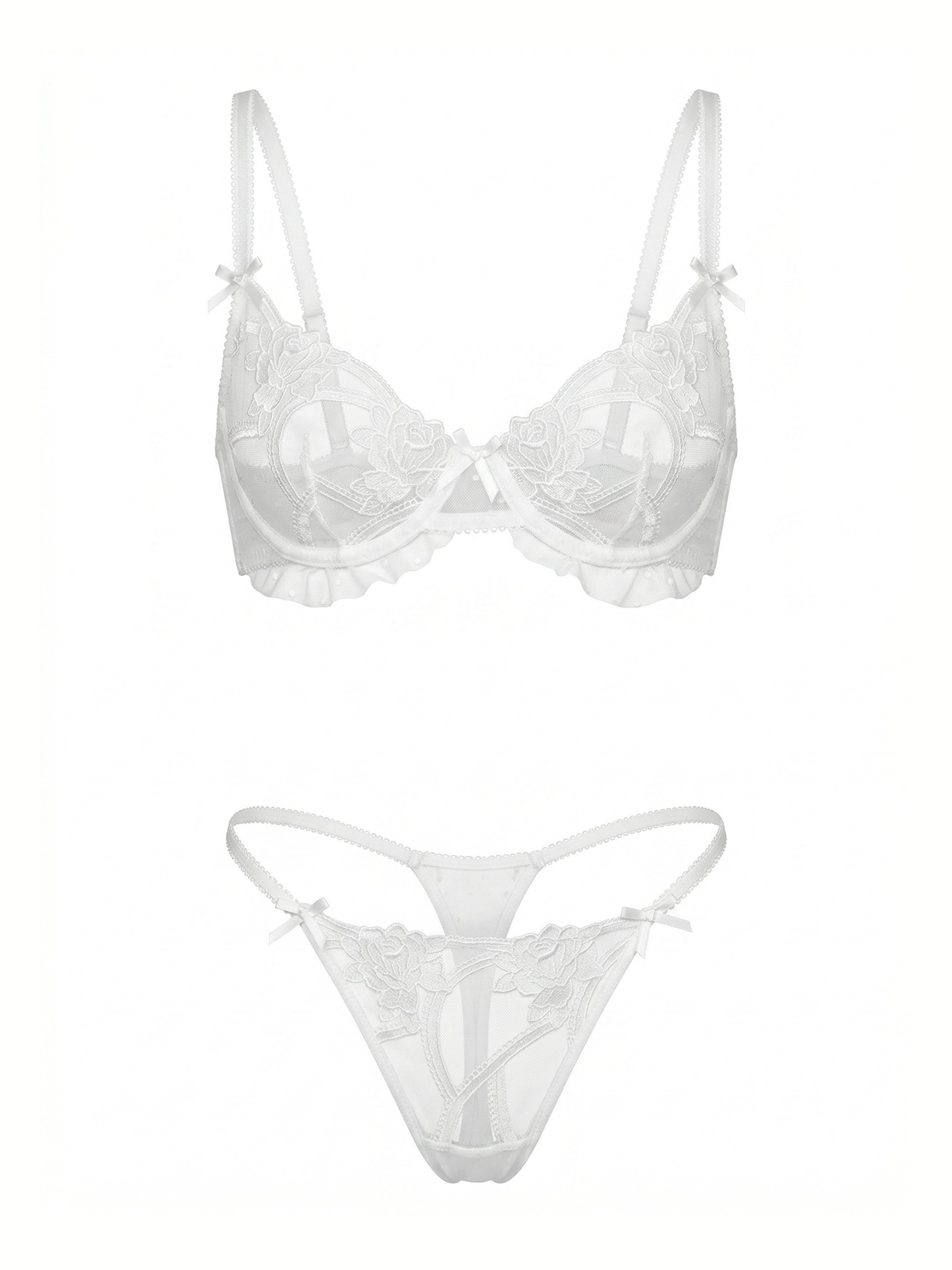 Balconcino Set di biancheria 'La Perla' di L.BEV in bianco: frontale