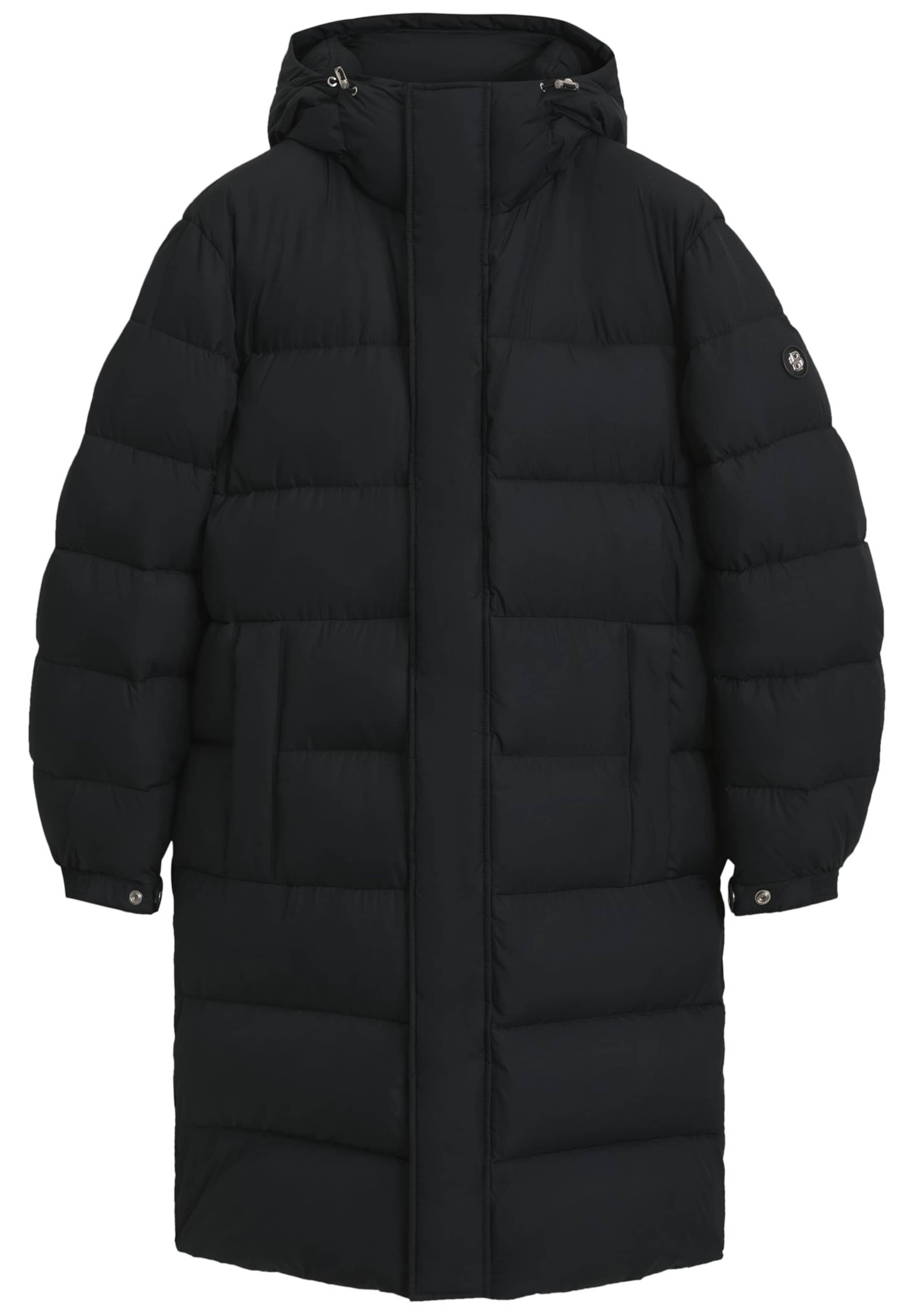BOSS Between-Seasons Coat in Black: front