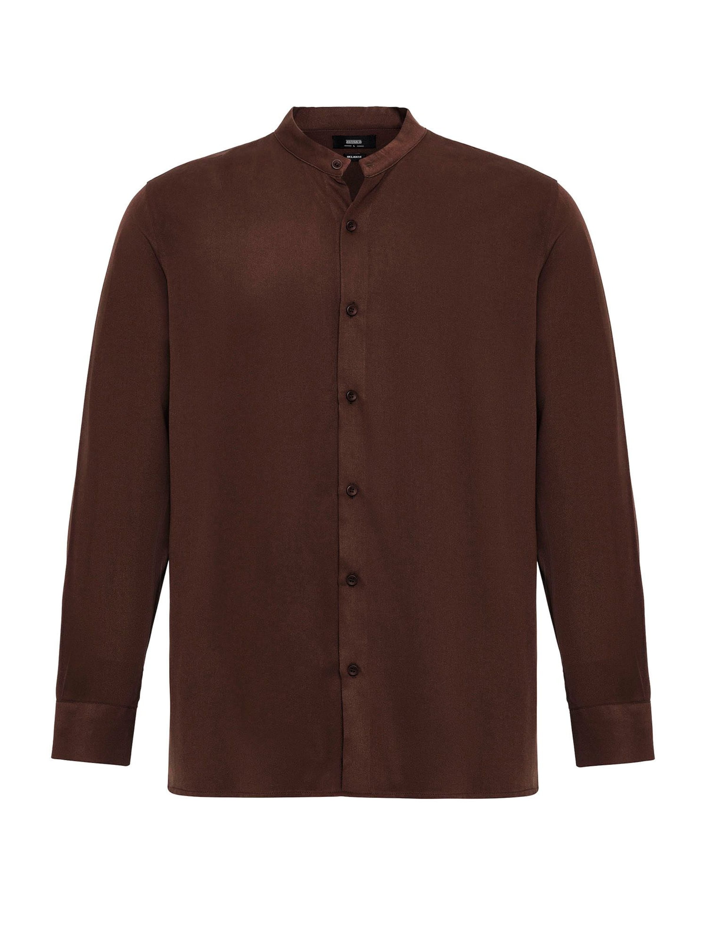 Antioch Regular fit Button Up Shirt in Brown: front