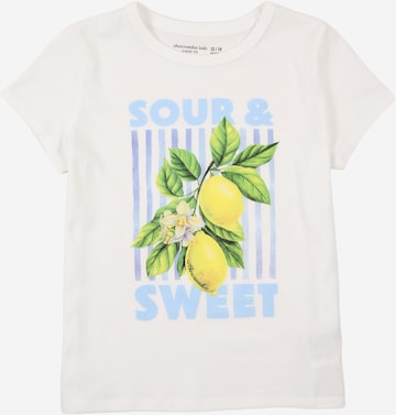 balta Abercrombie & Fitch Marškinėliai 'SOUR & SWEET': priekis