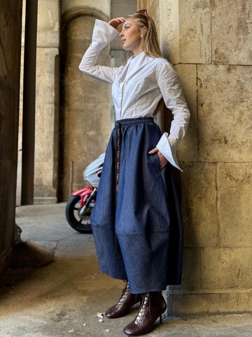 IUnique Wide leg Byxa 'Ballonique Denim' i blå