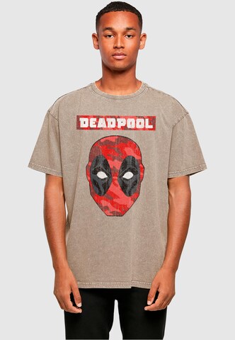 ABSOLUTE CULT Shirt 'Deadpool - Camo Head' in Green: front