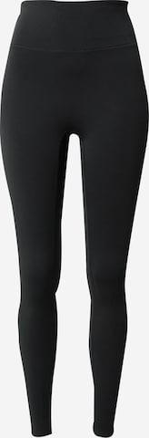 Girlfriend Collective Skinny Workout Pants 'LUXE' in Black: front