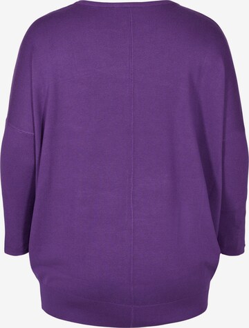 Zizzi Pullover 'MCARRIE' in Lila