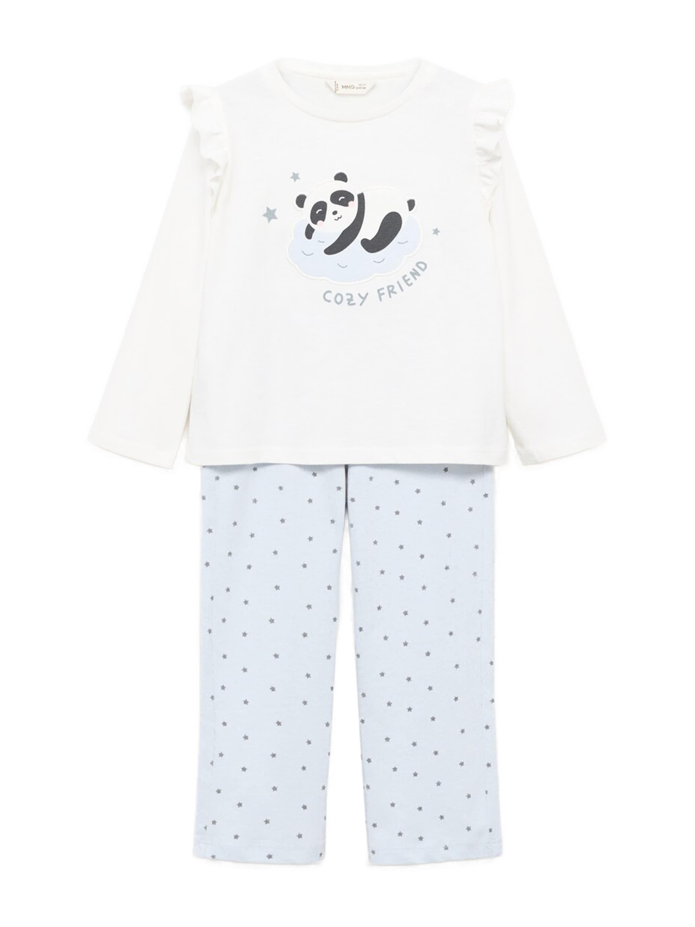 MANGO KIDS Pyžamo &#x27;PANDITA&#x27; – bílá: přední strana