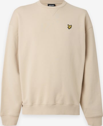 Sweat-shirt Lyle & Scott en beige : devant