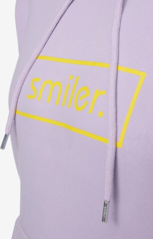 smiler. Sweatshirt 'Happy' in Lila