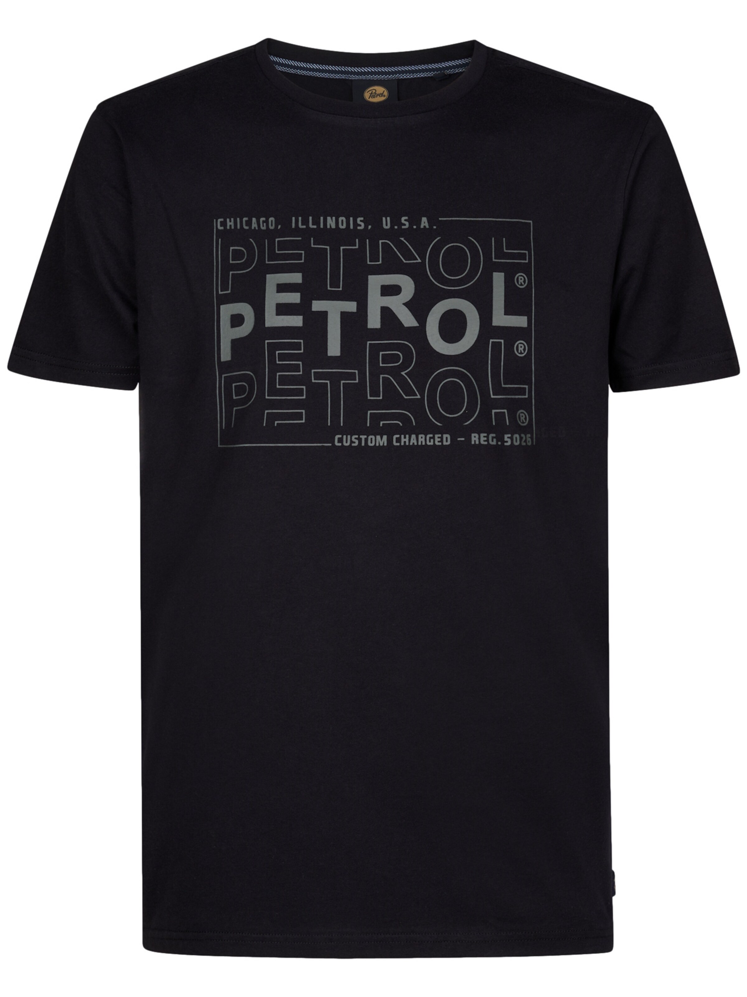 T-Shirt Petrol Industries en noir : devant