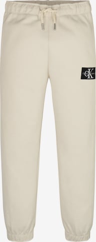 Calvin Klein Jeans Дънки Tapered Leg Панталон в бежово: отпред