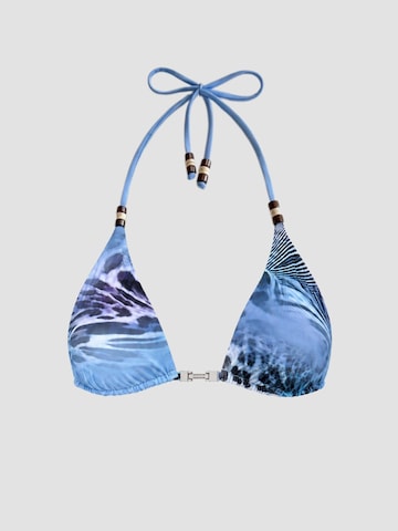 DOUVOS CONTOUR Triangle Bikini Top 'SABRINA' in Blue: front