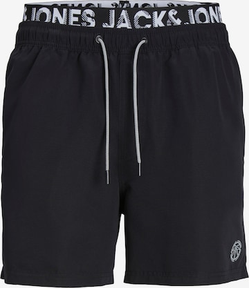 JACK & JONES Zwemshorts 'JPSTFiji' in Zwart: voorkant