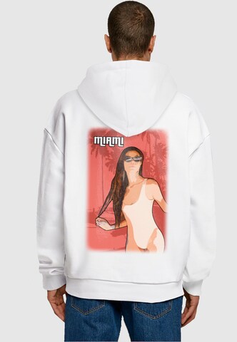 Merchcode Sweatshirt 'Grand Miami' in White: front