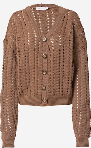 Femme Luxe Knit Cardigan 'Pyper' in Beige: front