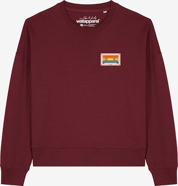 Felpa 'Rainbow Cassette' di Watapparel in rosso: frontale