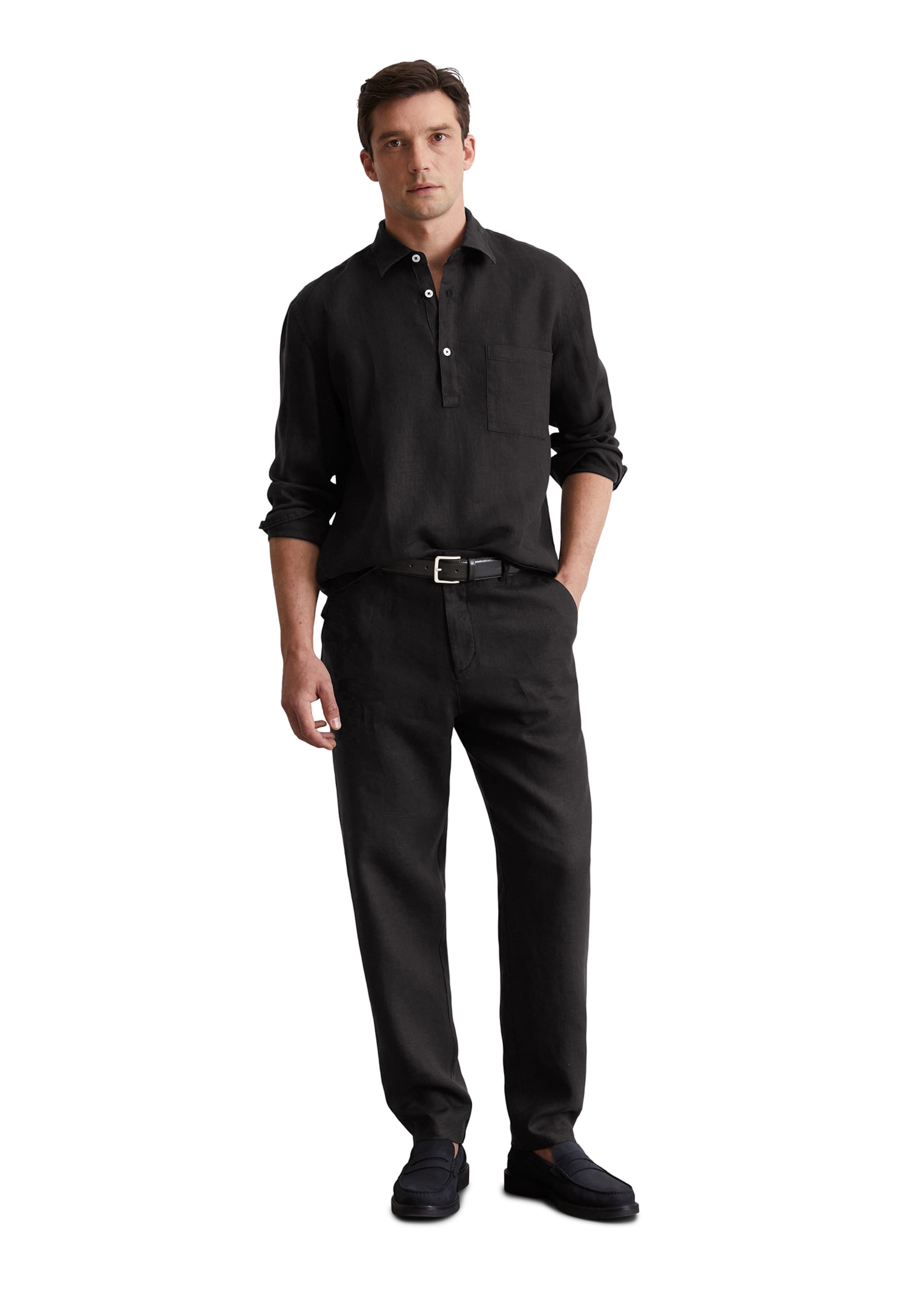 Marc O'Polo Regular fit Button Up Shirt in Black