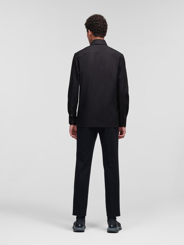 Karl Lagerfeld Средняя посадка Рубашка 'Classic Poplin' в Черный