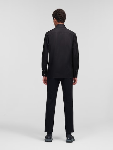 Karl Lagerfeld Regular Fit Hemd 'Classic Poplin' in Schwarz