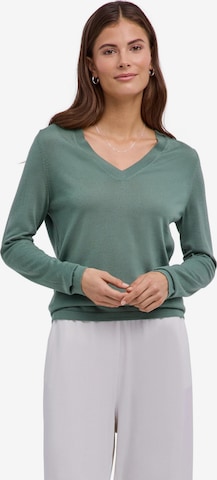 FALKE Pullover 'Pure Merino Wool' in Grün: Vorderseite