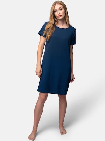 greenjama Nightgown 'Derby-Rib' in Blue