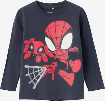 NAME IT Shirt 'Domi Spider' in Blue: front