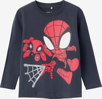 NAME IT Camiseta 'Domi Spider' en azul oscuro / rojo / negro / blanco, Vista del producto