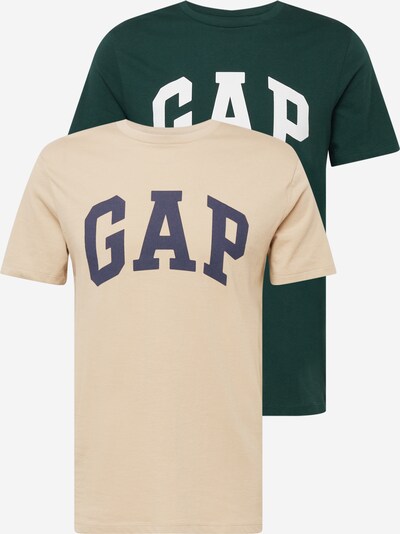 GAP Camisa em bege / navy / verde escuro / branco, Vista do produto