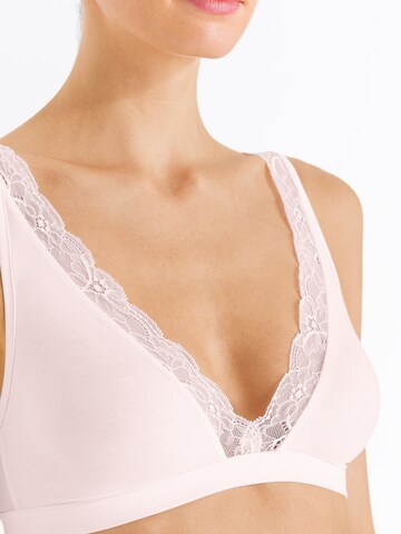 Hanro - Triangular Soutien ' Cotton Lace ' em bege