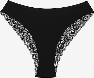 ESOTIQ - Panti 'Slip Arien, florales Muster, glatte Microfaser, mit Baumwollzwickel' en negro: frente