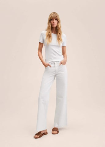 MANGO Wide leg Jeans 'Agnes' in Wit