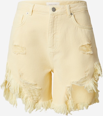 regular Jeans di Kamila Šikl in giallo: frontale
