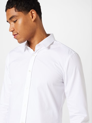 HUGO Red Slim fit Button Up Shirt 'Elisha' in White