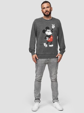 Sweat-shirt 'Disney Mickey Peace Pose' Recovered en gris